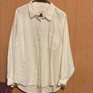 Universal Thread Men's Off-White Button Down Shirt